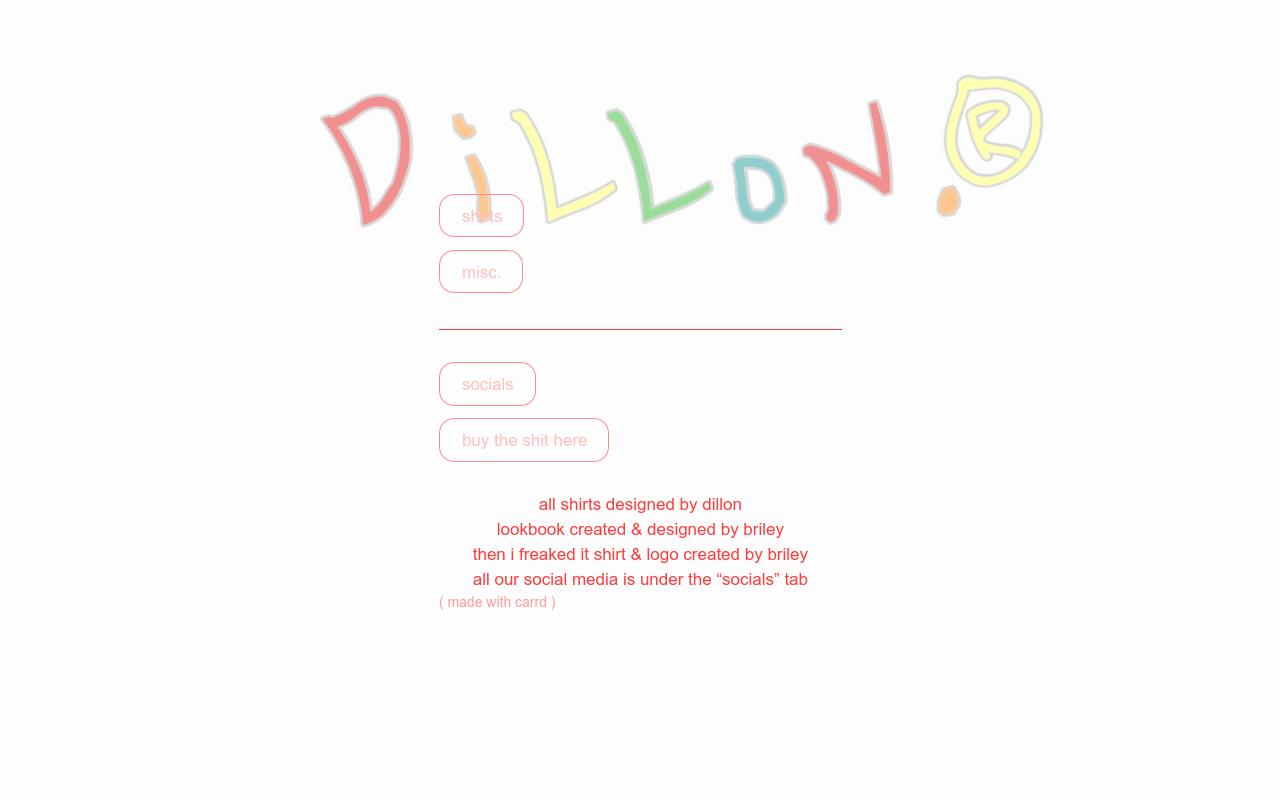 Carrd profile picture for @dillon